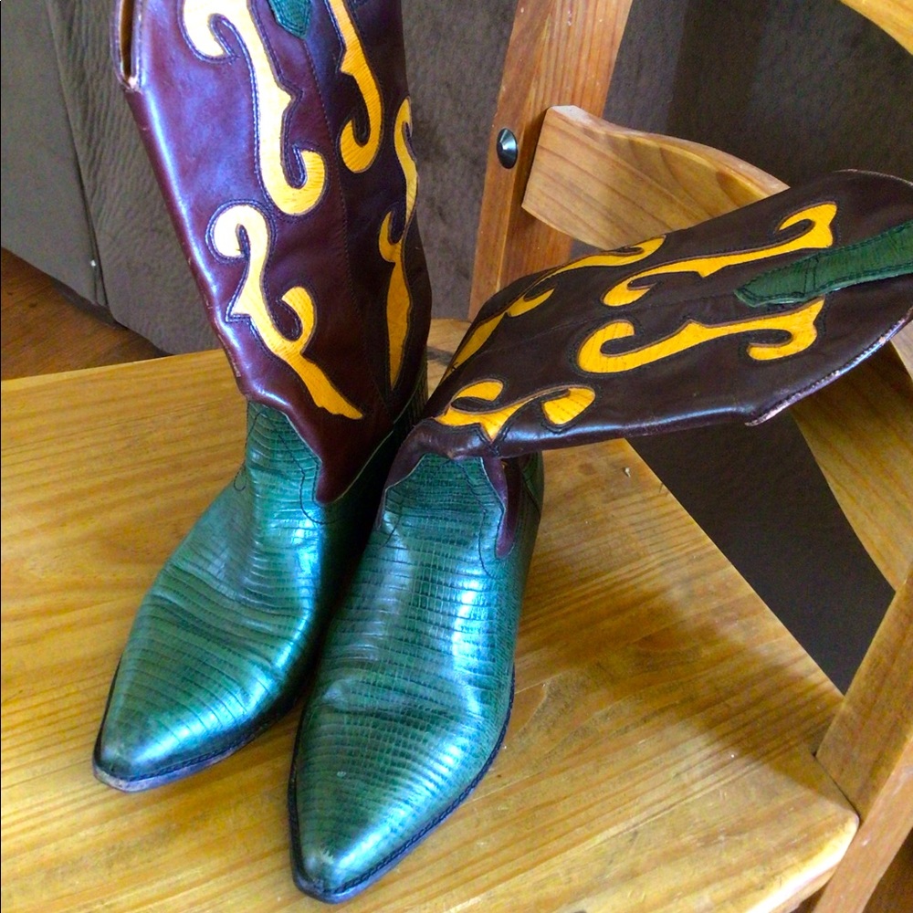 Vintage lizard boots